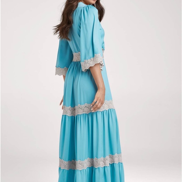 💓Firm Price💓Lace Maxi Dress size4 & 16 BLACK MULTI COLOR NWT - Picture 2 of 7